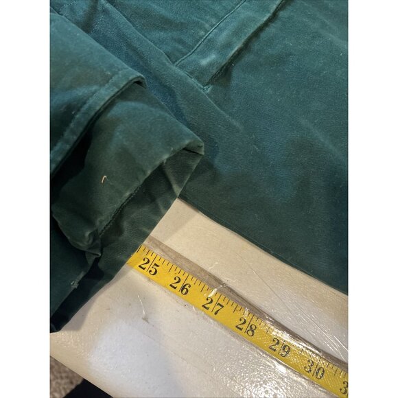 Eddie Bauer Mens Goose Down Quilted Jacket XL Dark Green Nylon Cotton - Picture 8 of 9